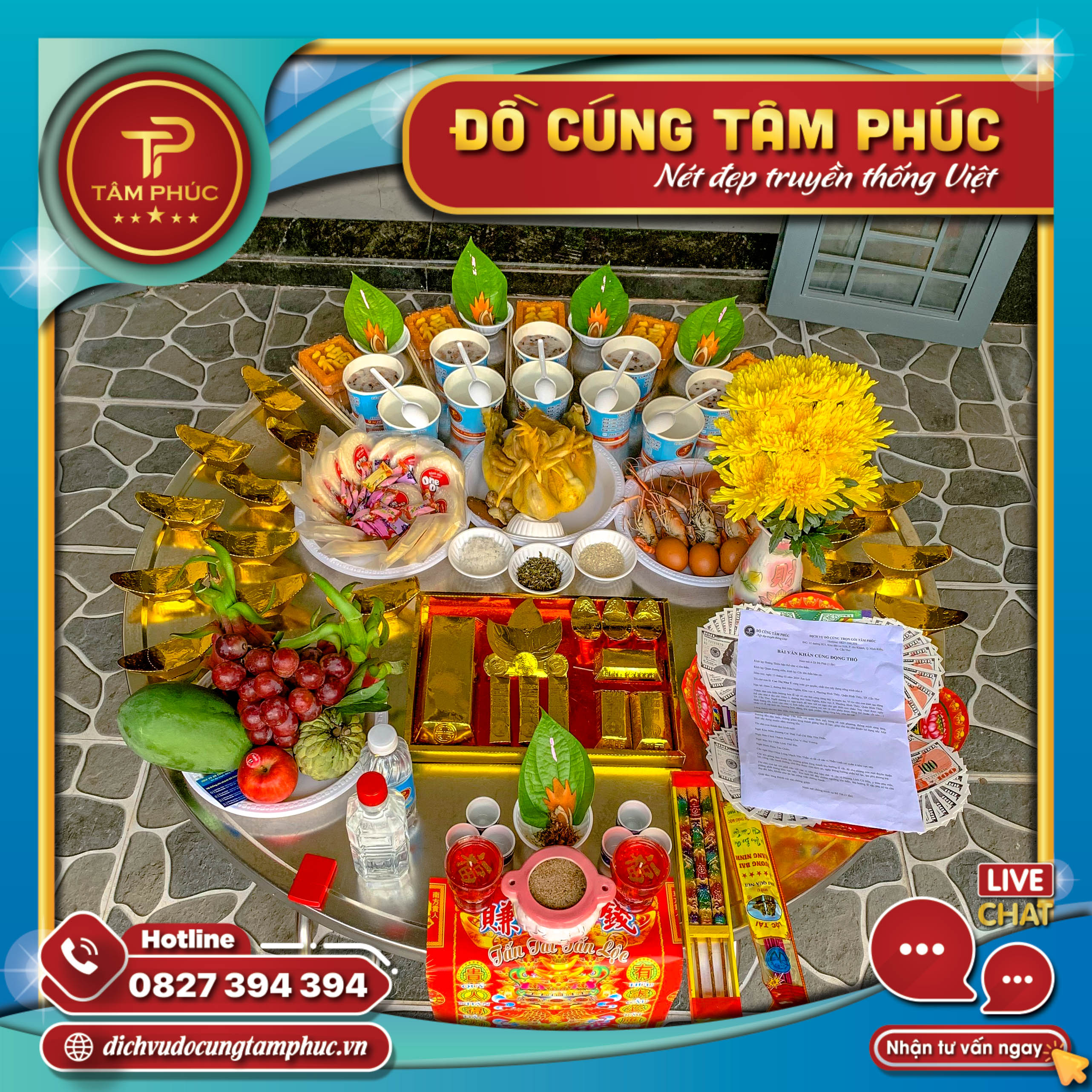 Mâm cúng động thổ xây nhà cần chuẩn bị những lễ vật gì.